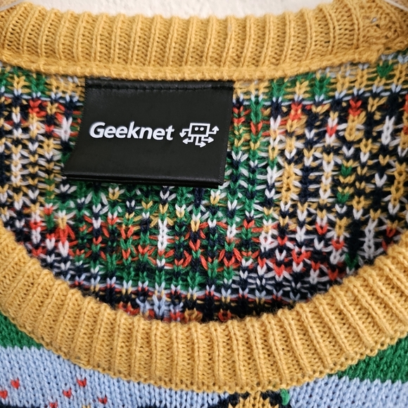 Shiba Inu Geeknet Ugly Holiday Sweater Multicolor Long Sleeve Crew Neck medium - Picture 5 of 6